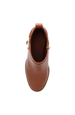 Boots-Liverpool Los Angeles ENCINO BOOTIE WITH ANKLE STRAP Pecan