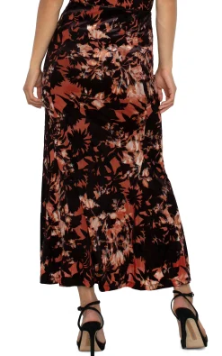 Skirts|Skirts-Liverpool Los Angeles FIT AND FLARE KNIT PULL ON SKIRT Fireopalburnout