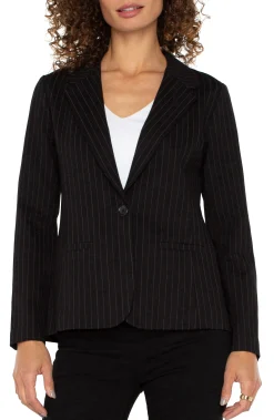 Jackets-Liverpool Los Angeles FITTED BLAZER Blackwhitepinstripe