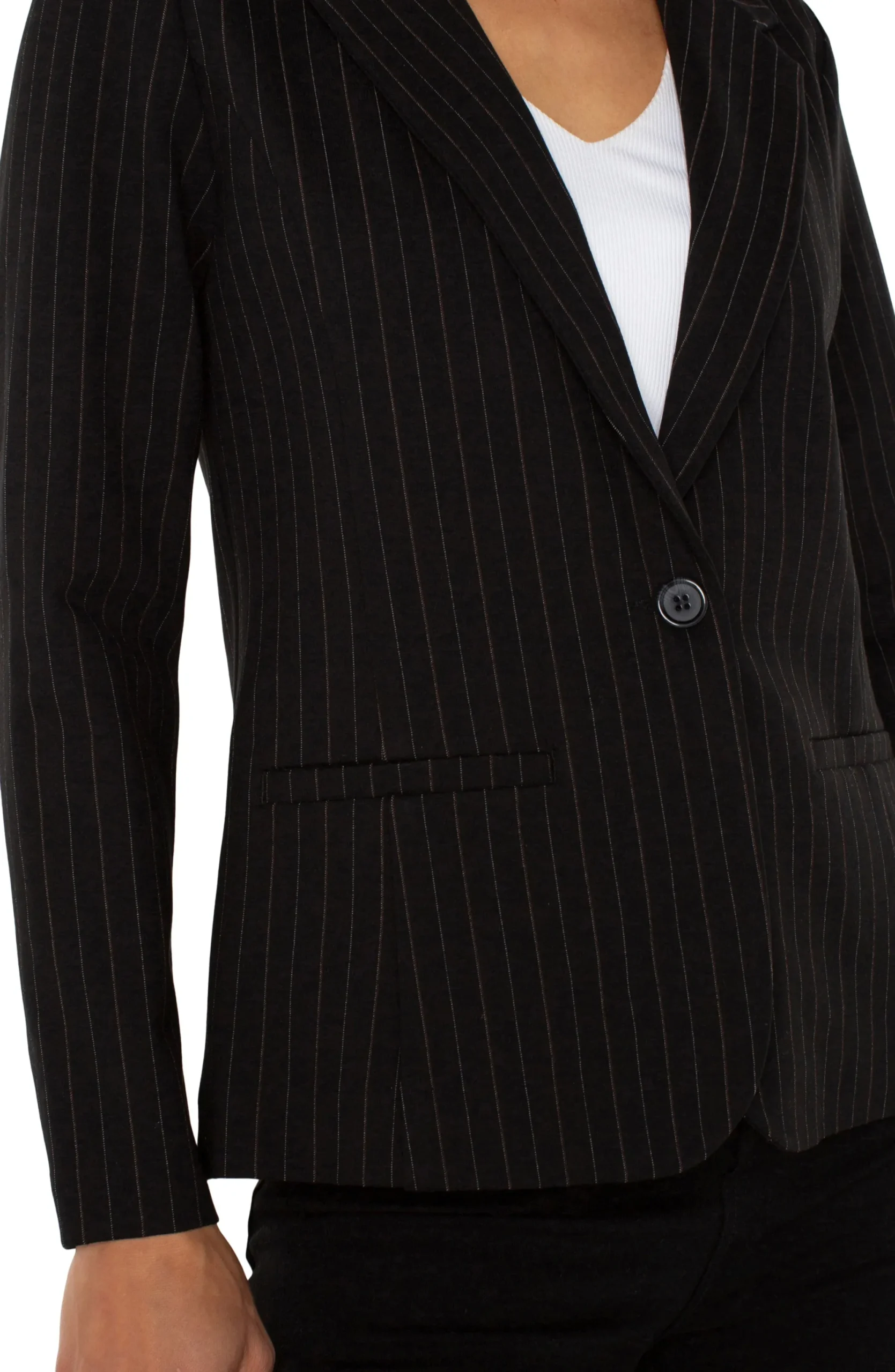 Jackets-Liverpool Los Angeles FITTED BLAZER Blackwhitepinstripe