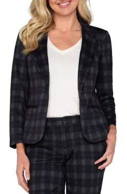 Jackets-Liverpool Los Angeles FITTED BLAZER Charcoalgreyblackberry