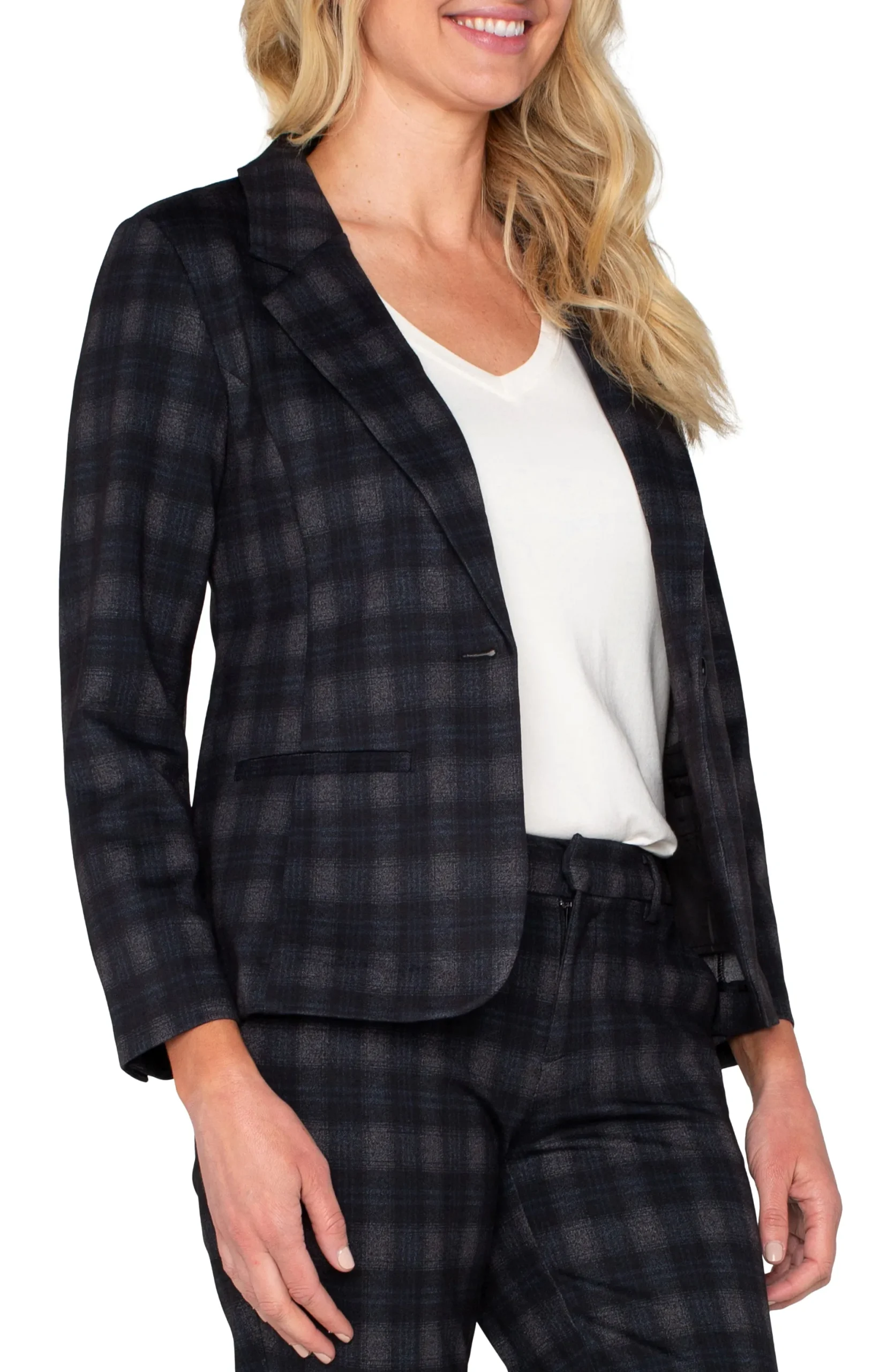 Jackets-Liverpool Los Angeles FITTED BLAZER Charcoalgreyblackberry