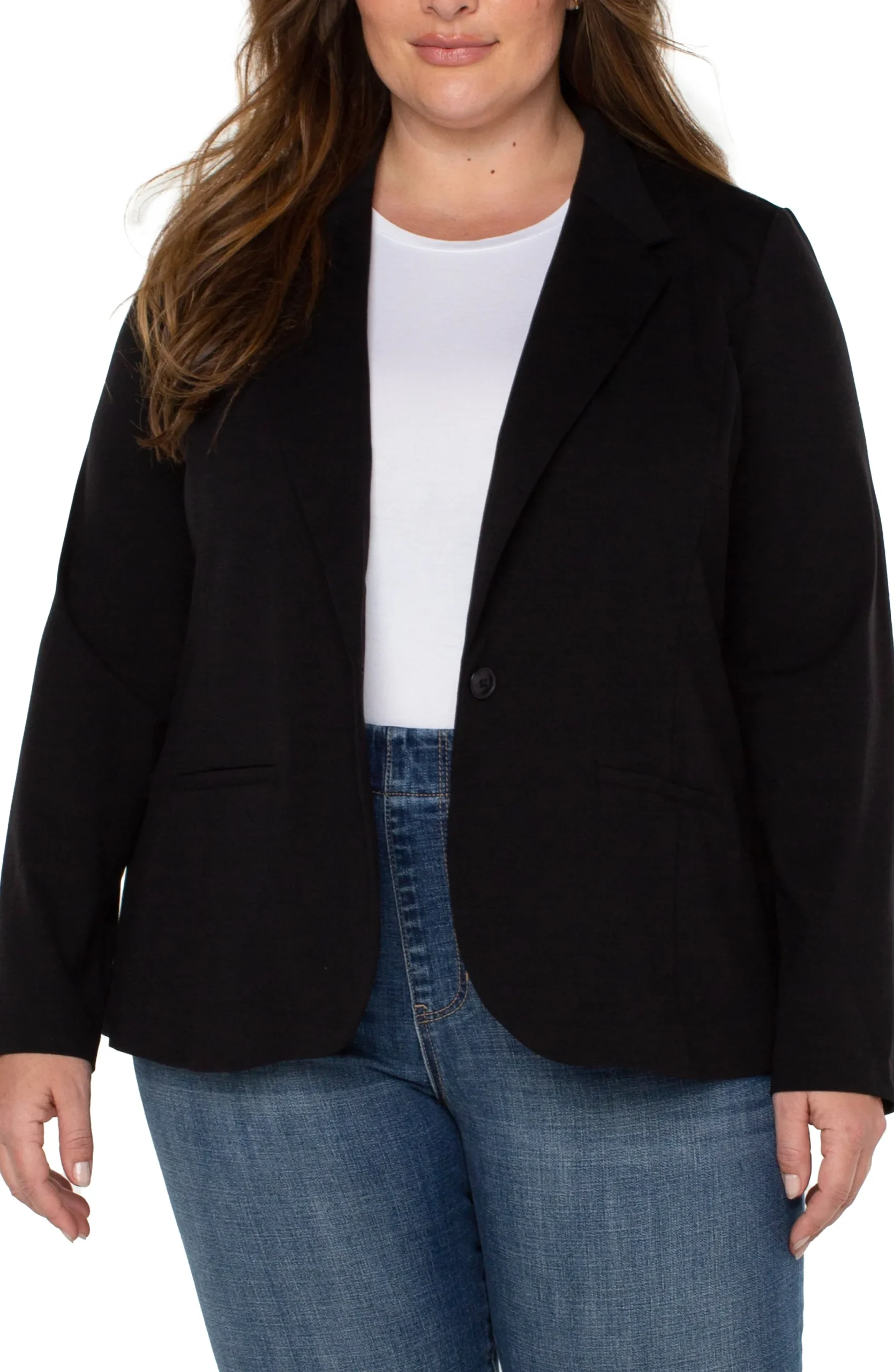 Jackets-Liverpool Los Angeles FITTED BLAZER Black
