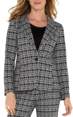 Jackets-Liverpool Los Angeles FITTED BLAZER Blackgreyplaid