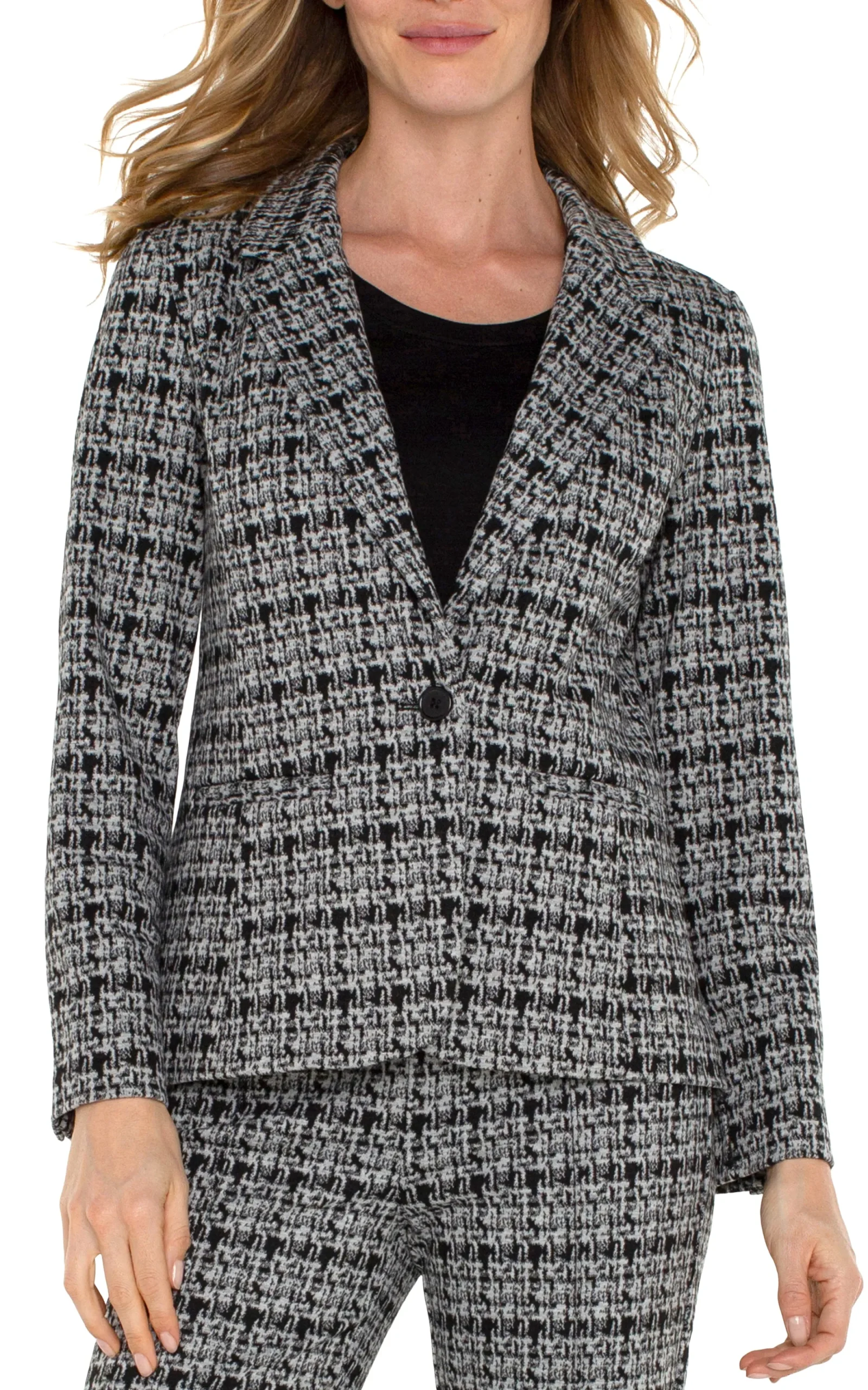 Jackets-Liverpool Los Angeles FITTED BLAZER Blackgreyplaid