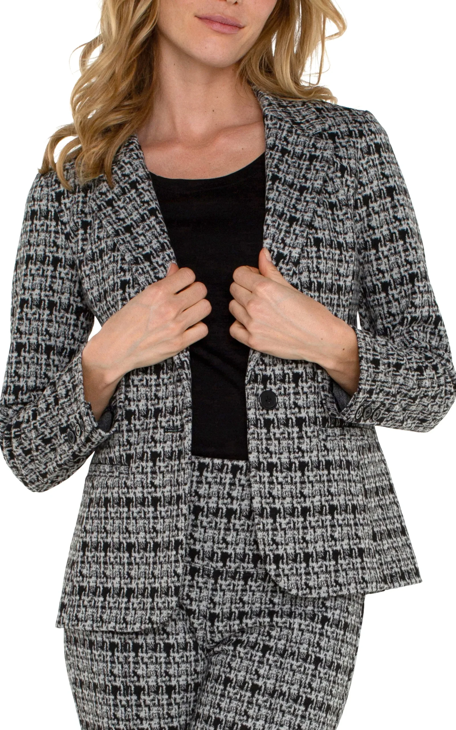 Jackets-Liverpool Los Angeles FITTED BLAZER Blackgreyplaid