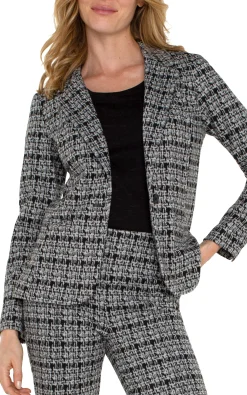 Jackets-Liverpool Los Angeles FITTED BLAZER Blackgreyplaid