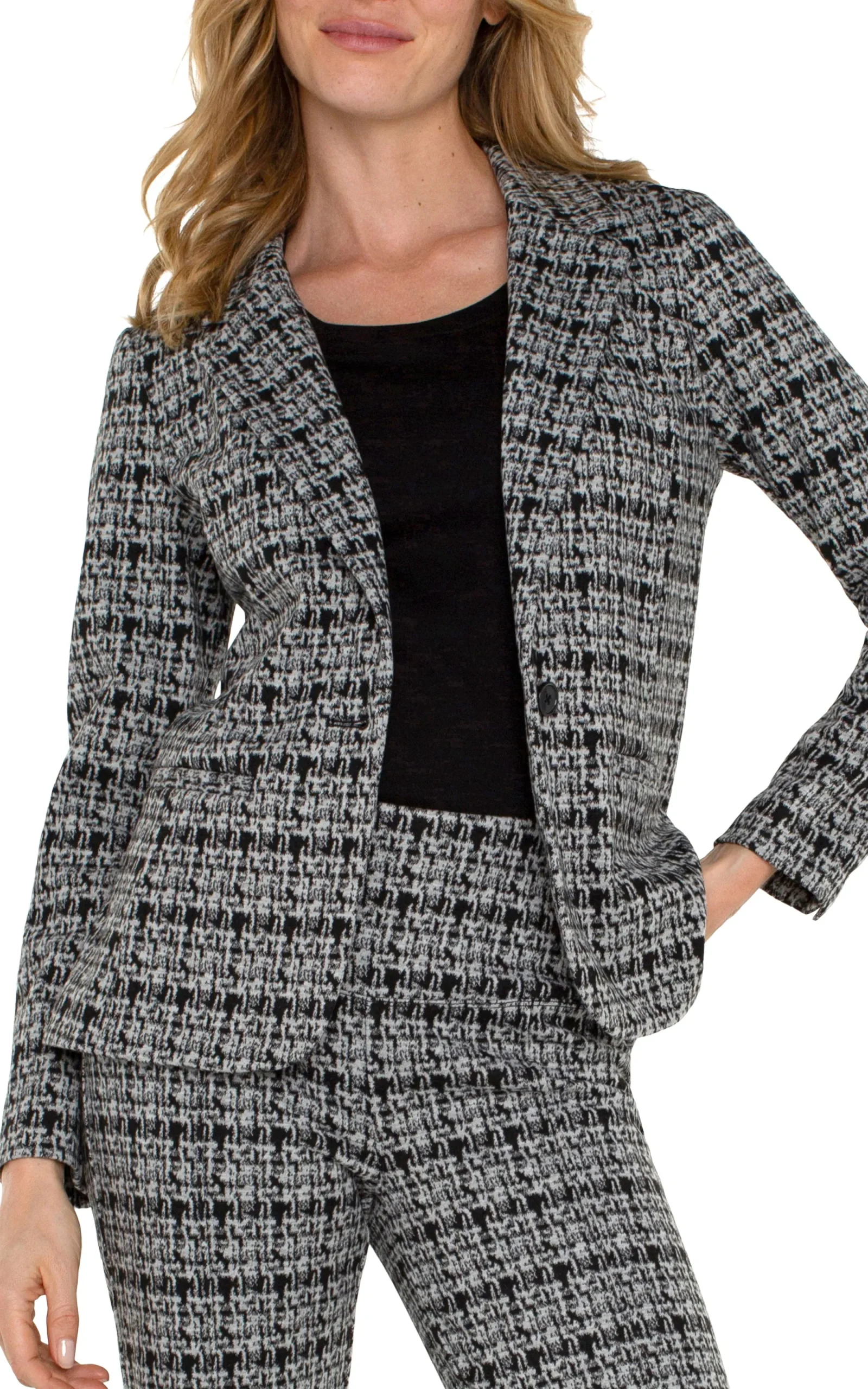 Jackets-Liverpool Los Angeles FITTED BLAZER Blackgreyplaid