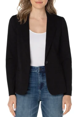 Jackets-Liverpool Los Angeles FITTED BLAZER SUPER STRETCH Black
