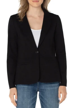 Jackets-Liverpool Los Angeles FITTED BLAZER SUPER STRETCH Black