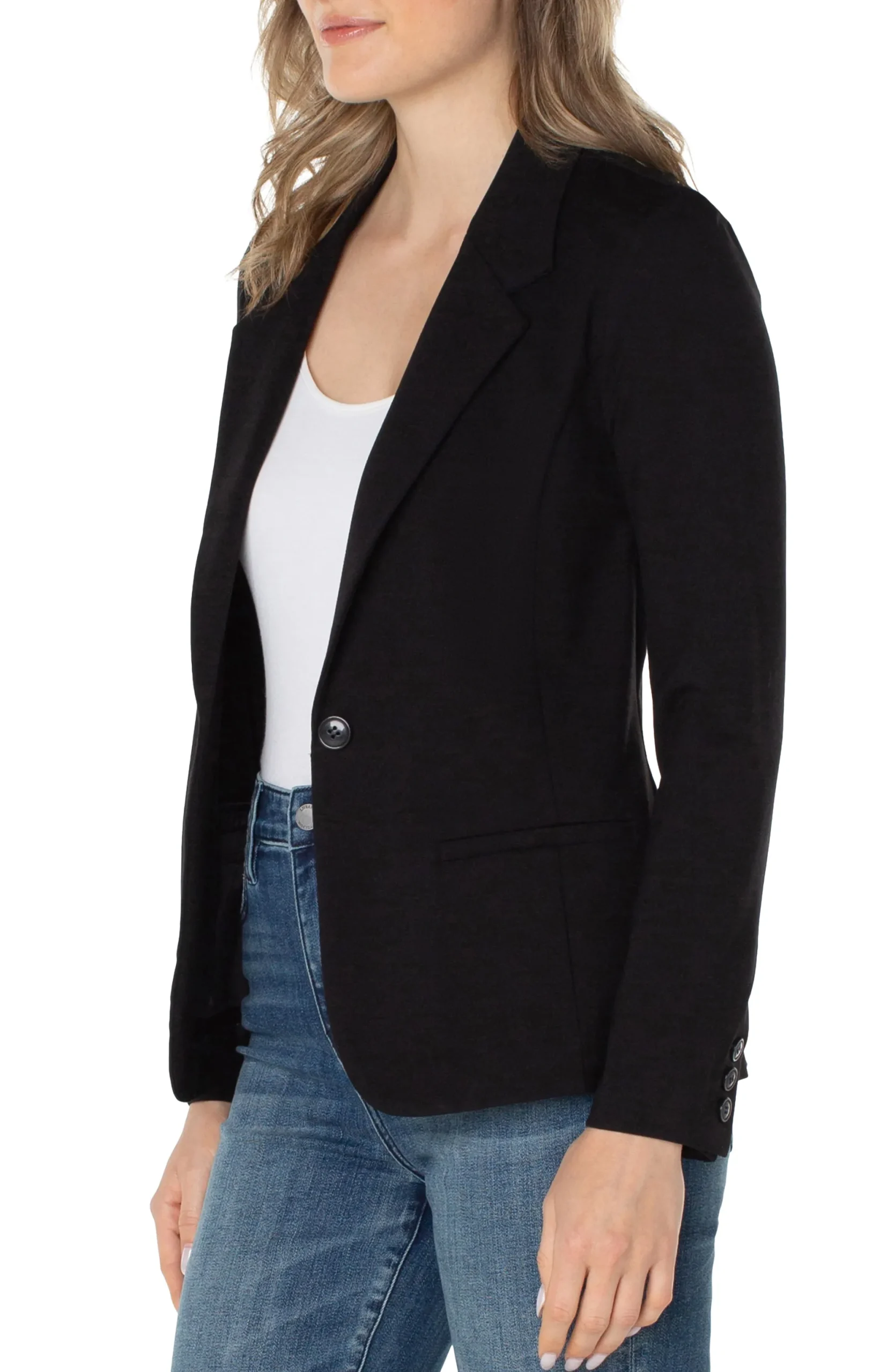 Jackets-Liverpool Los Angeles FITTED BLAZER SUPER STRETCH Black