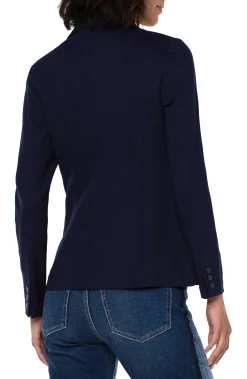 Jackets-Liverpool Los Angeles FITTED BLAZER SUPER STRETCH PONTE Cadetblue