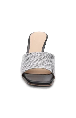 Mules|Wedges & Espadrilles-Liverpool Los Angeles FLOWERS WEDGE MULE Whiteblack