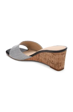 Mules|Wedges & Espadrilles-Liverpool Los Angeles FLOWERS WEDGE MULE Whiteblack