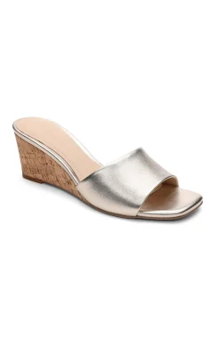 Mules|Wedges & Espadrilles-Liverpool Los Angeles FLOWERS WEDGE MULE Gold