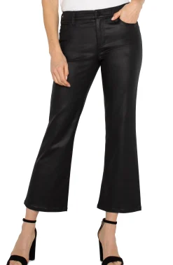 Jeans|Pants-Liverpool Los Angeles HANNAH CROP FLARE - ECO Coatedblack