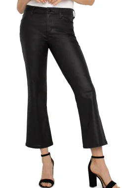 Jeans|Pants-Liverpool Los Angeles HANNAH CROP FLARE - ECO Coatedblack
