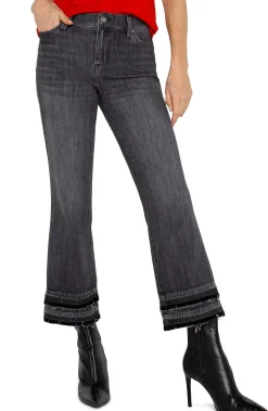 Jeans|Crops-Liverpool Los Angeles HANNAH CROP FLARE WITH LET DOWN HEM Hindsdale