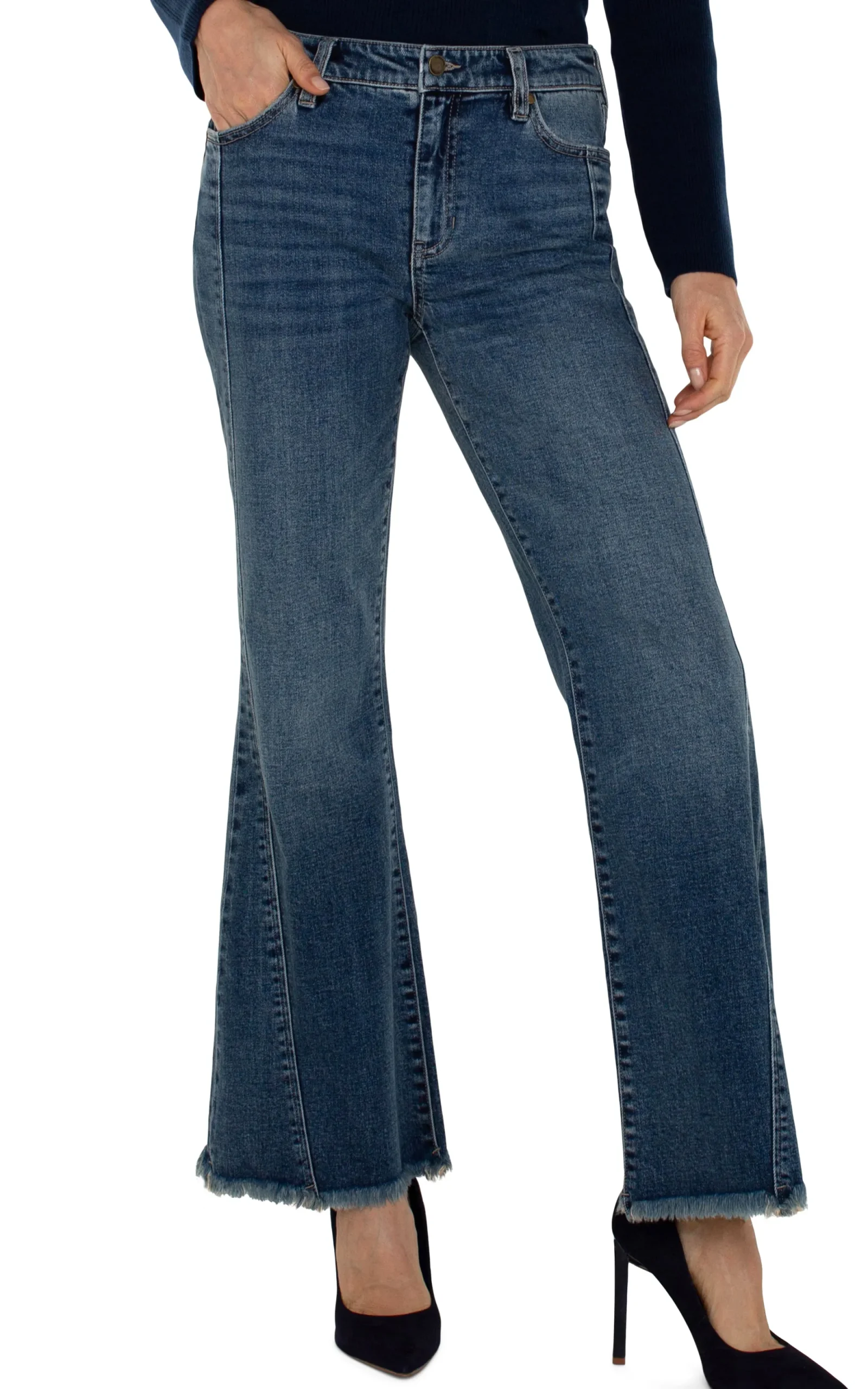 Jeans|Bootcut & Flares-Liverpool Los Angeles HANNAH FLARE WITH FRONT SEAMING Goodwell