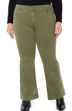 Jeans-Liverpool Los Angeles HANNAH FLARE WITH WIDE HEM Spanisholive