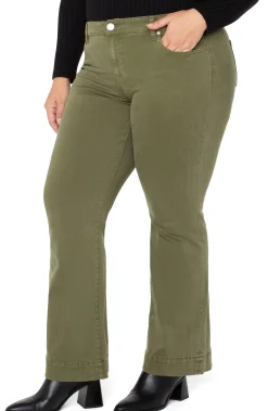 Jeans-Liverpool Los Angeles HANNAH FLARE WITH WIDE HEM Spanisholive