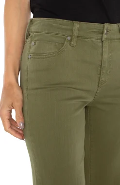 Jeans|Bootcut & Flares-Liverpool Los Angeles HANNAH FLARE WITH WIDE HEM Spanisholive