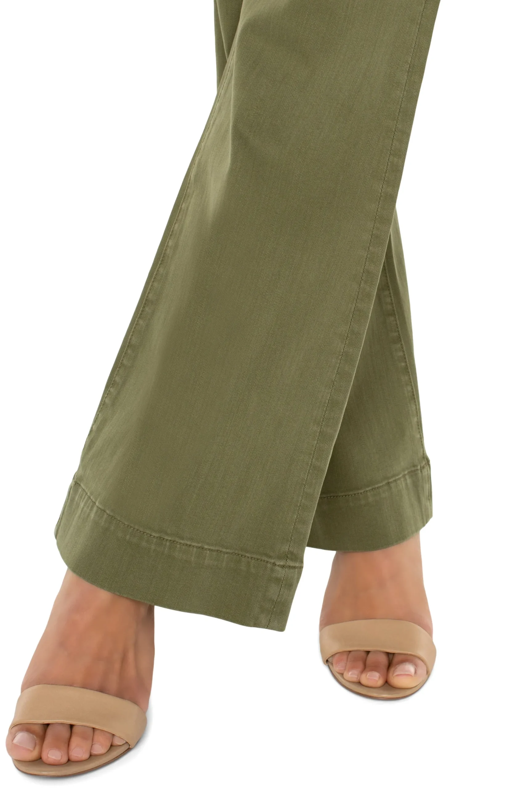 Jeans|Bootcut & Flares-Liverpool Los Angeles HANNAH FLARE WITH WIDE HEM Spanisholive