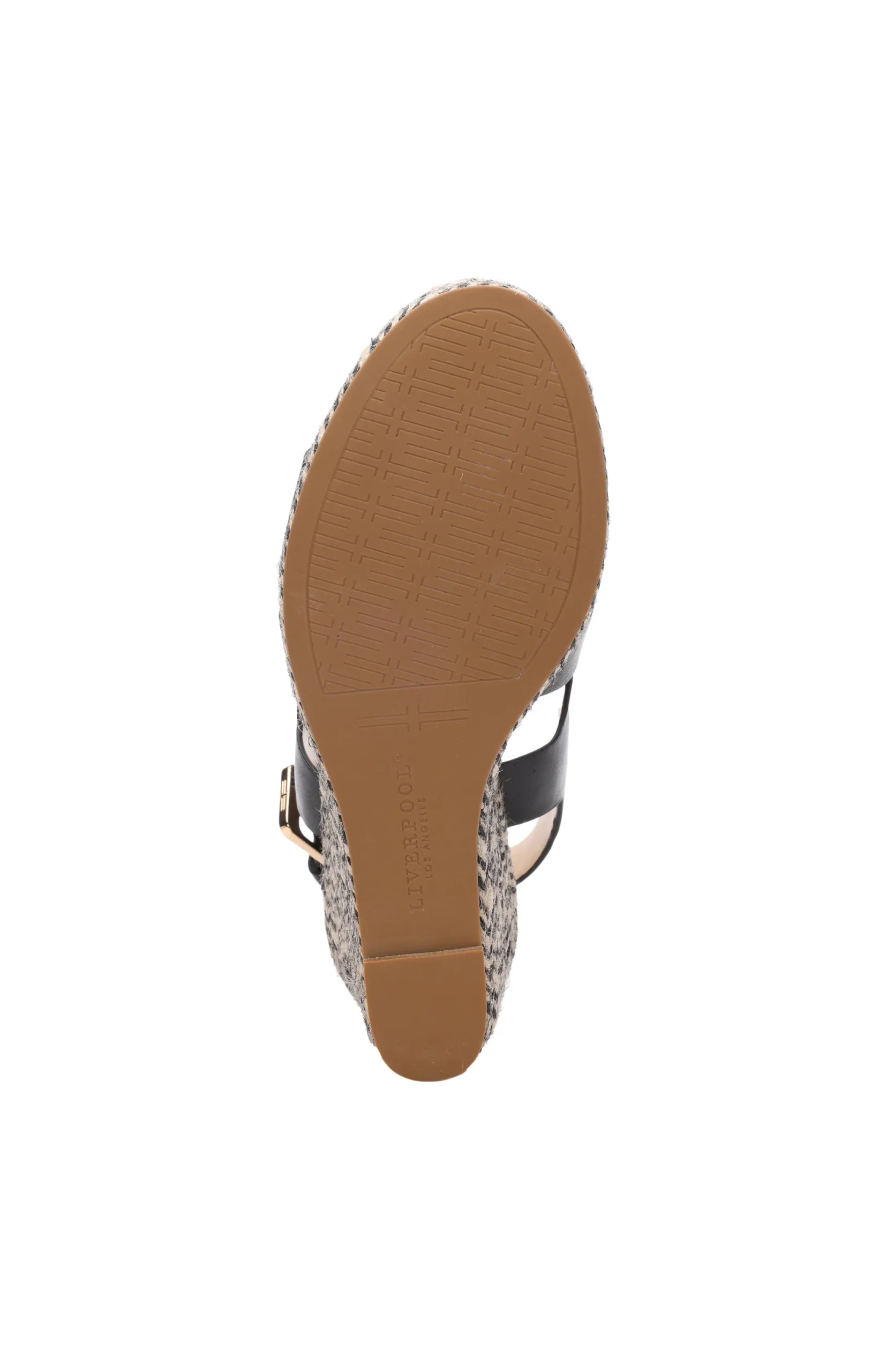 Wedges & Espadrilles-Liverpool Los Angeles HILLS ANKLE STRAP PLATFORM WEDGE Black