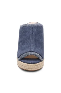Wedges & Espadrilles-Liverpool Los Angeles HOLLYWOOD FRAY EDGE ESPADRILLE Indigo