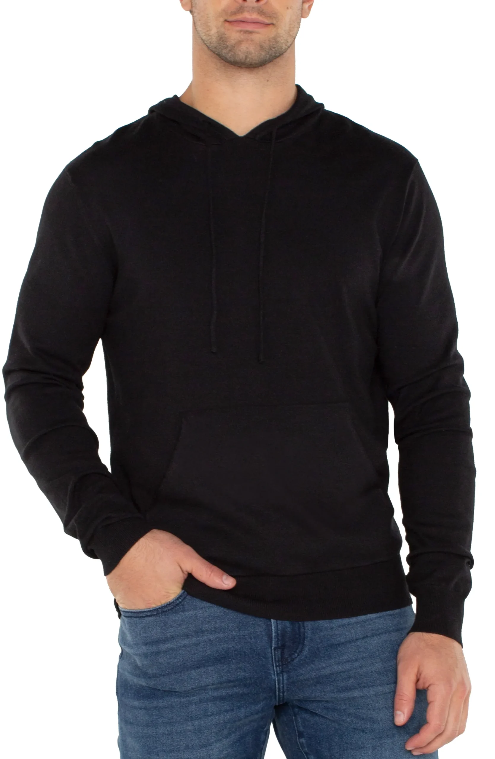 Sweaters-Liverpool Los Angeles HOODED SWEATER Black