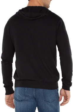 Sweaters-Liverpool Los Angeles HOODED SWEATER Black