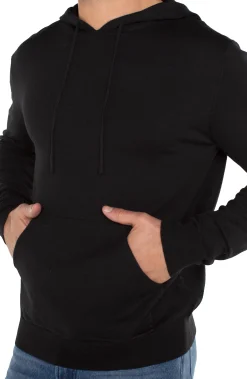 Sweaters-Liverpool Los Angeles HOODED SWEATER Black