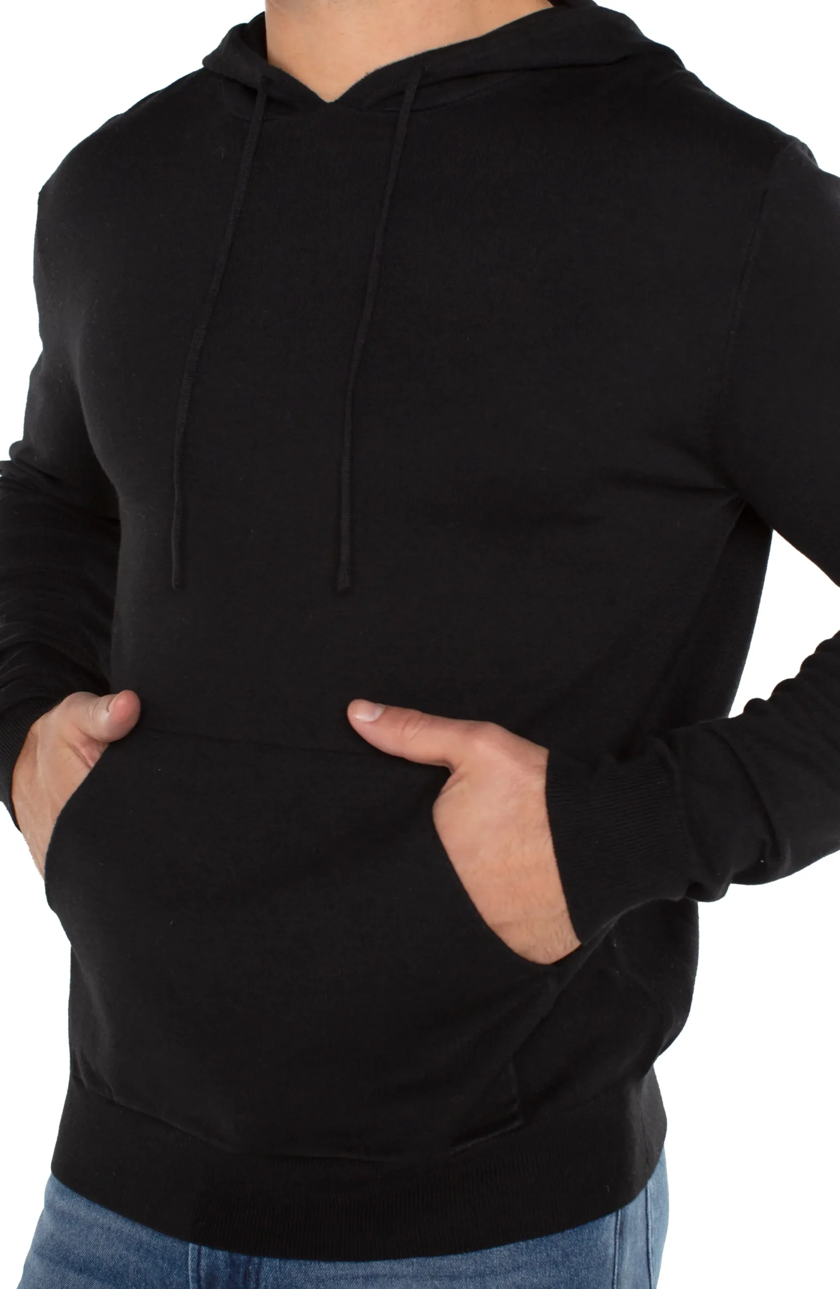 Sweaters-Liverpool Los Angeles HOODED SWEATER Black