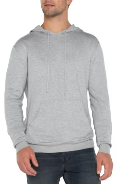 Sweaters-Liverpool Los Angeles HOODED SWEATER Heathergrey