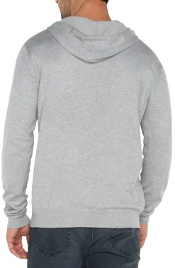 Sweaters-Liverpool Los Angeles HOODED SWEATER Heathergrey