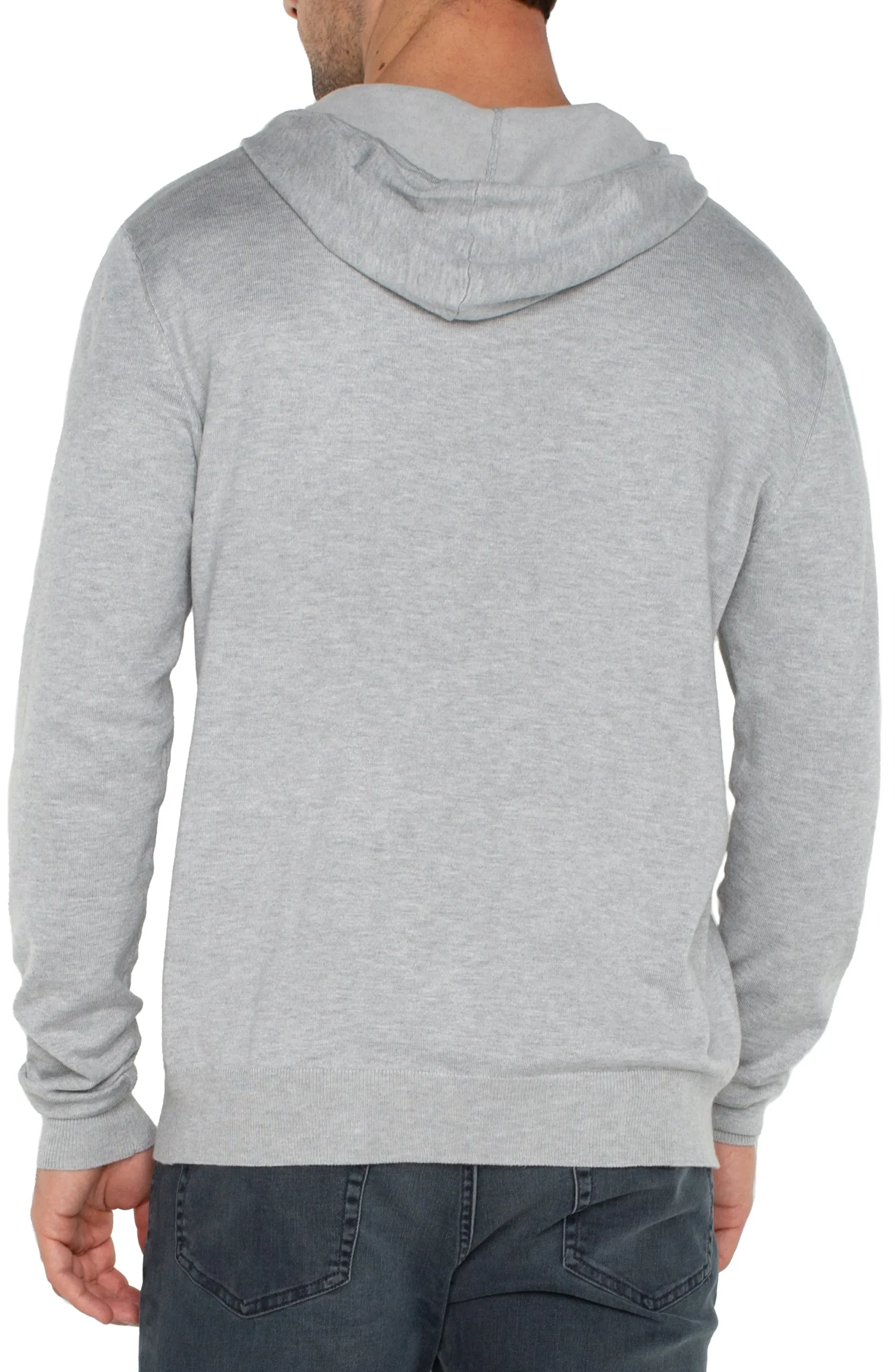 Sweaters-Liverpool Los Angeles HOODED SWEATER Heathergrey