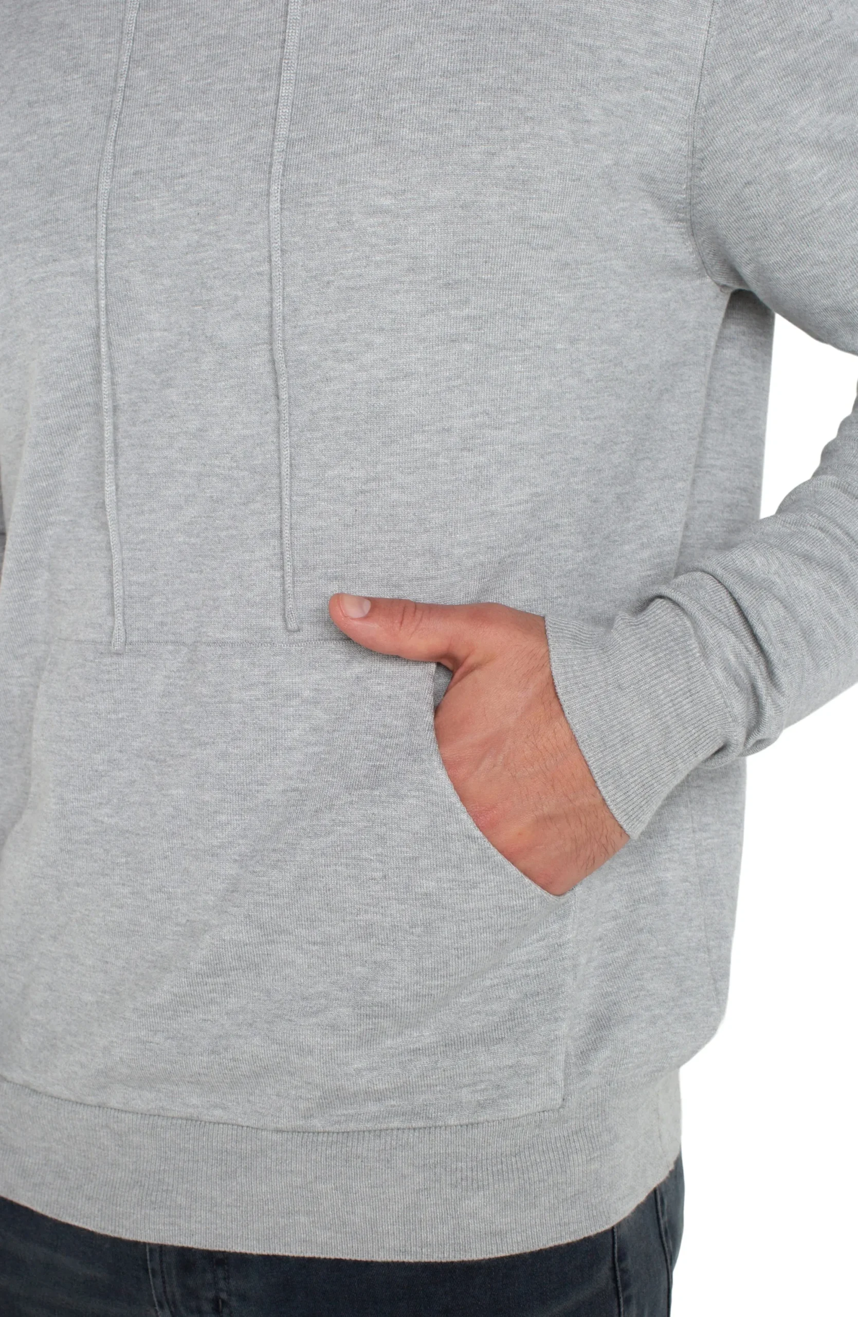 Sweaters-Liverpool Los Angeles HOODED SWEATER Heathergrey