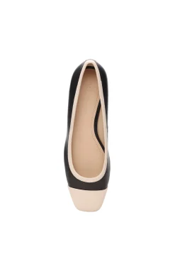 Flats-Liverpool Los Angeles IRVINE ROUNDED TOE SLIP ON WITH BLOCK HEEL Blackecru