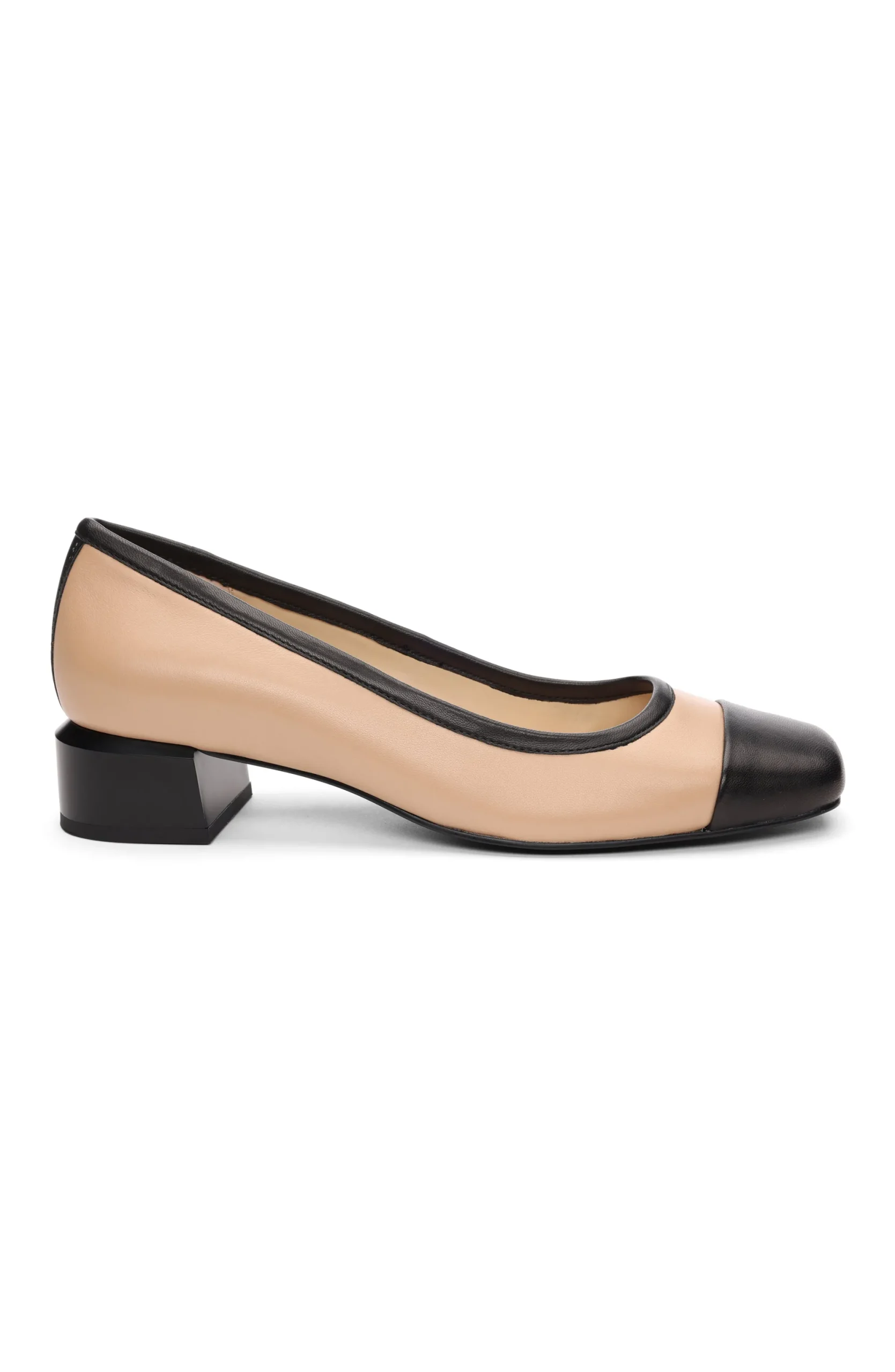 Flats-Liverpool Los Angeles IRVINE ROUNDED TOE SLIP ON WITH BLOCK HEEL Nudeblack