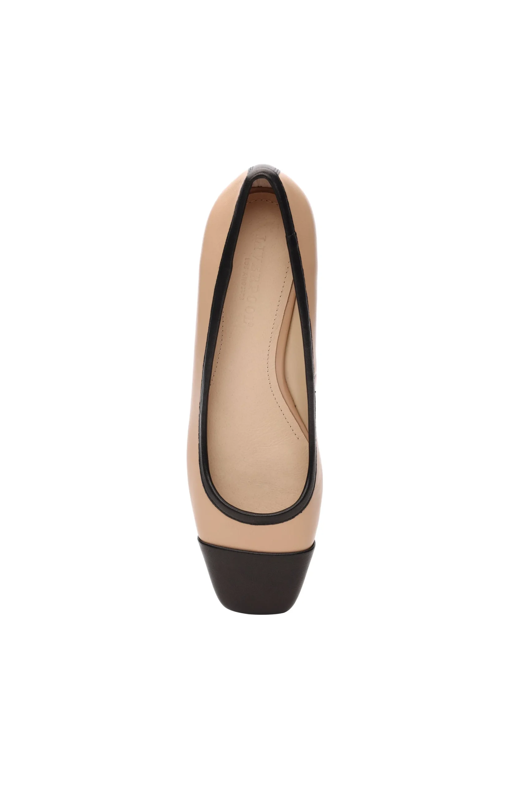 Flats-Liverpool Los Angeles IRVINE ROUNDED TOE SLIP ON WITH BLOCK HEEL Nudeblack