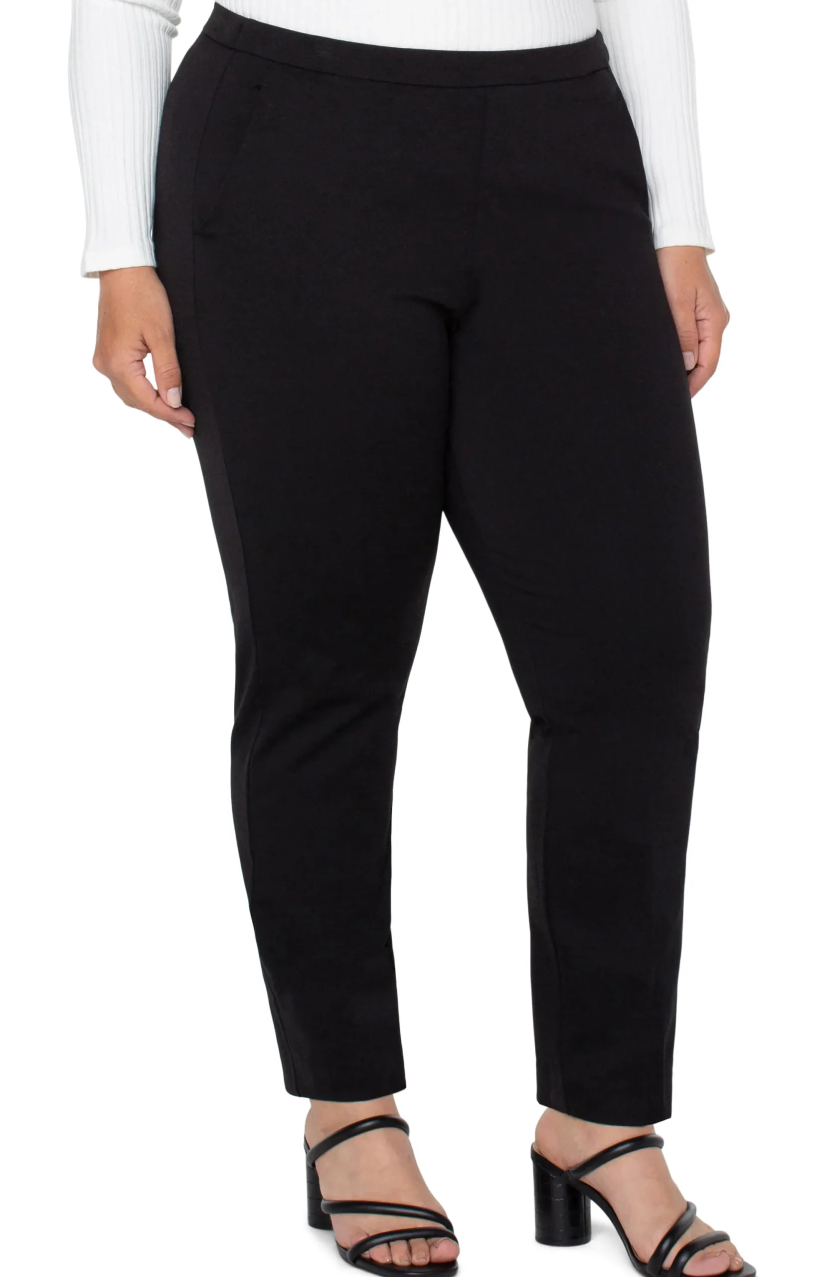 Pants-Liverpool Los Angeles KAYLA PULL-ON TROUSER Black