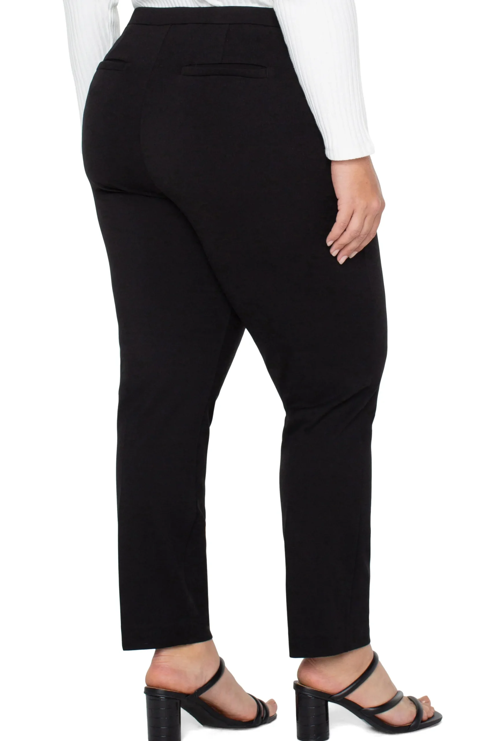 Pants-Liverpool Los Angeles KAYLA PULL-ON TROUSER Black