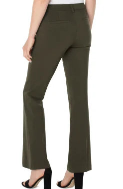 Pants|Trousers-Liverpool Los Angeles KELSEY FLARE TROUSER Olivebranch