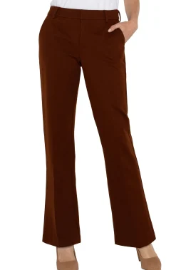 Pants|Trousers-Liverpool Los Angeles KELSEY FLARE TROUSER Richmahogany
