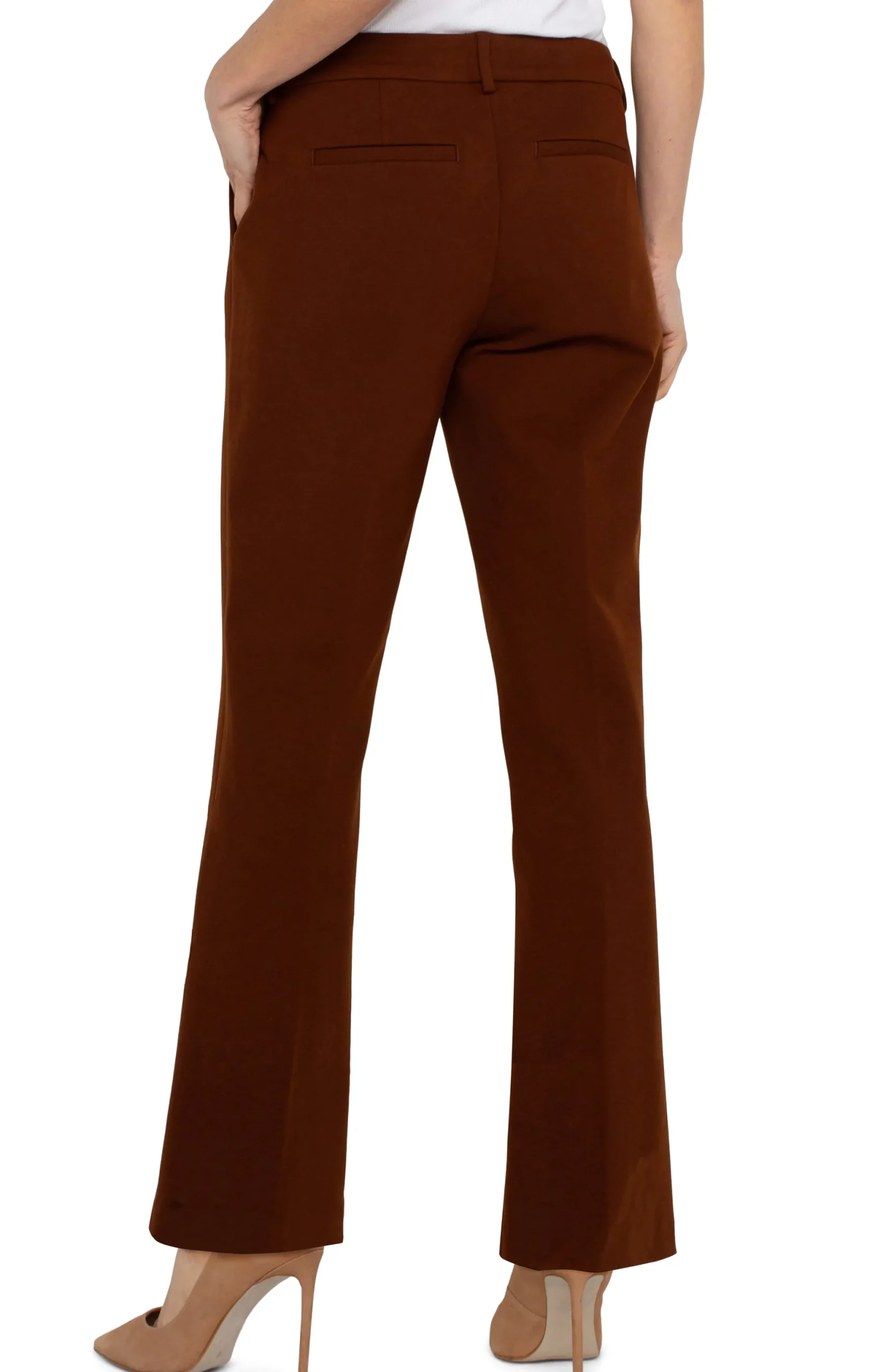 Pants|Trousers-Liverpool Los Angeles KELSEY FLARE TROUSER Richmahogany