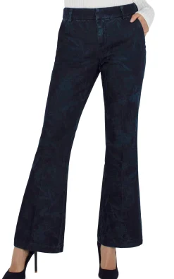 Trousers-Liverpool Los Angeles KELSEY FLARE TROUSER Shadowfloral