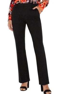 Pants|Trousers-Liverpool Los Angeles KELSEY FLARE TROUSER Blackwhitepinstripe
