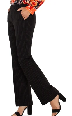 Pants|Trousers-Liverpool Los Angeles KELSEY FLARE TROUSER Blackwhitepinstripe