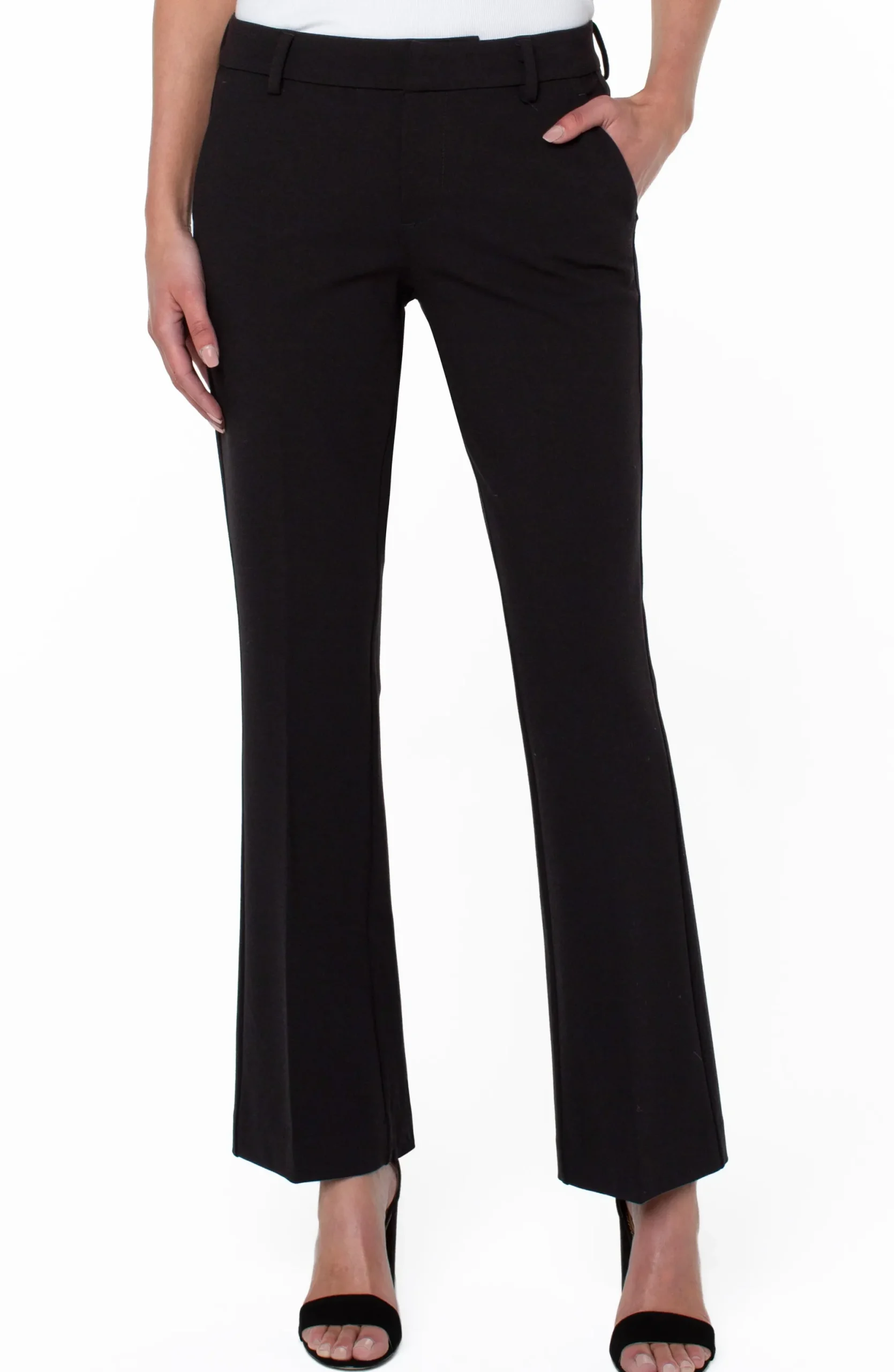 Trousers|Pants-Liverpool Los Angeles KELSEY FLARE TROUSER SUPER STRETCH Black