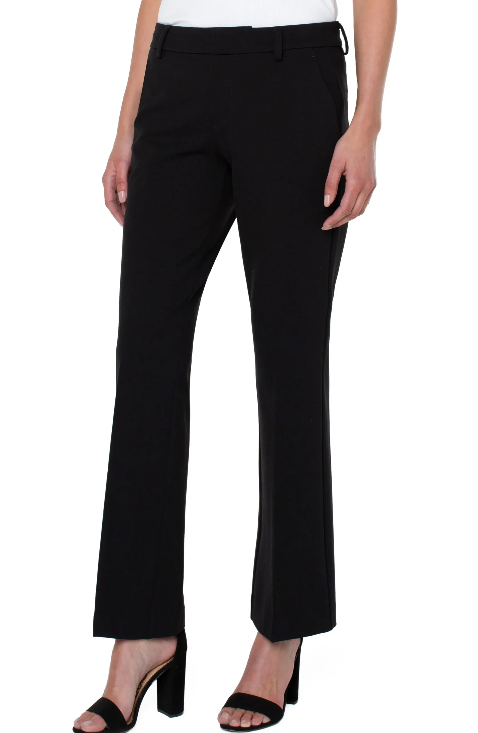 Trousers|Pants-Liverpool Los Angeles KELSEY FLARE TROUSER SUPER STRETCH Black